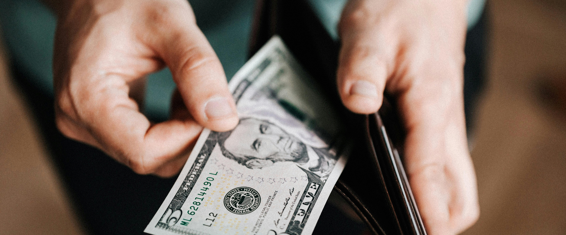Person holding money